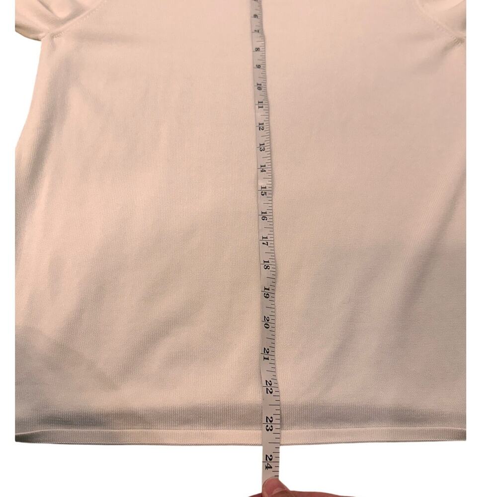 Akris Punto Switzerland White Cold Sleeve Top Off White, size 10 - Picture 6 of 7